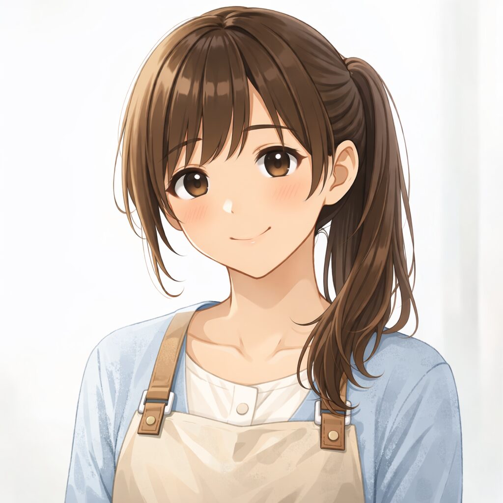 相棒・まめこのイラスト(カフェ経験あり)